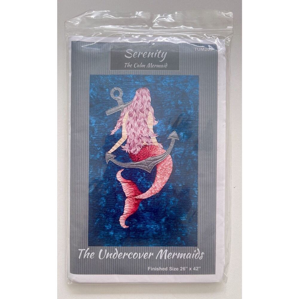 The Undercover Mermaids Serenity The Calm Mermaid Applique Quilt Pattern Only